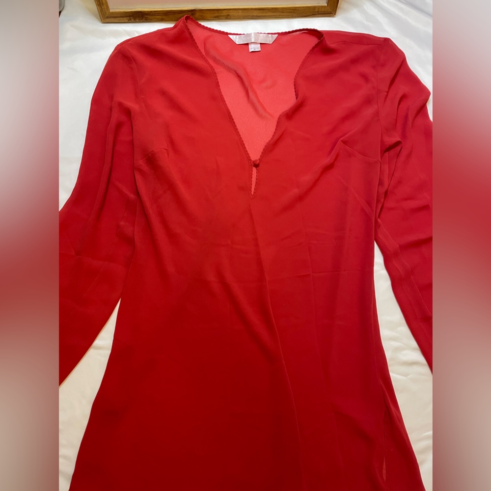 Victorias Secret size medium red sheer night shirt - Picture 2 of 6
